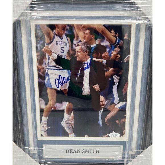 Dean Smith Signed Photo Professionally Framed UNC Tar Hills JSA COA - Picture 3 of 6
